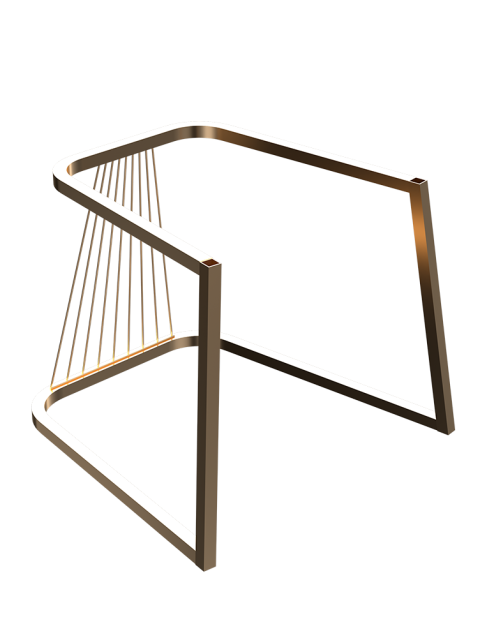 Yelpaze Telli Sandalye Ayağı Gold