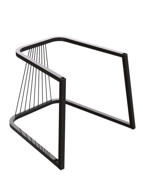 Yelpaze Telli Sandalye Ayağı Siyah