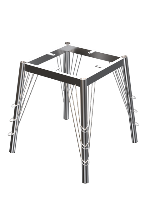 4 Bacak Telli Ayak Krom